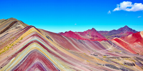 Vinicunca Mountain Also Known As Rainbow Mountain In The Cusco Region, Peru Wall Mural Questions & Answers