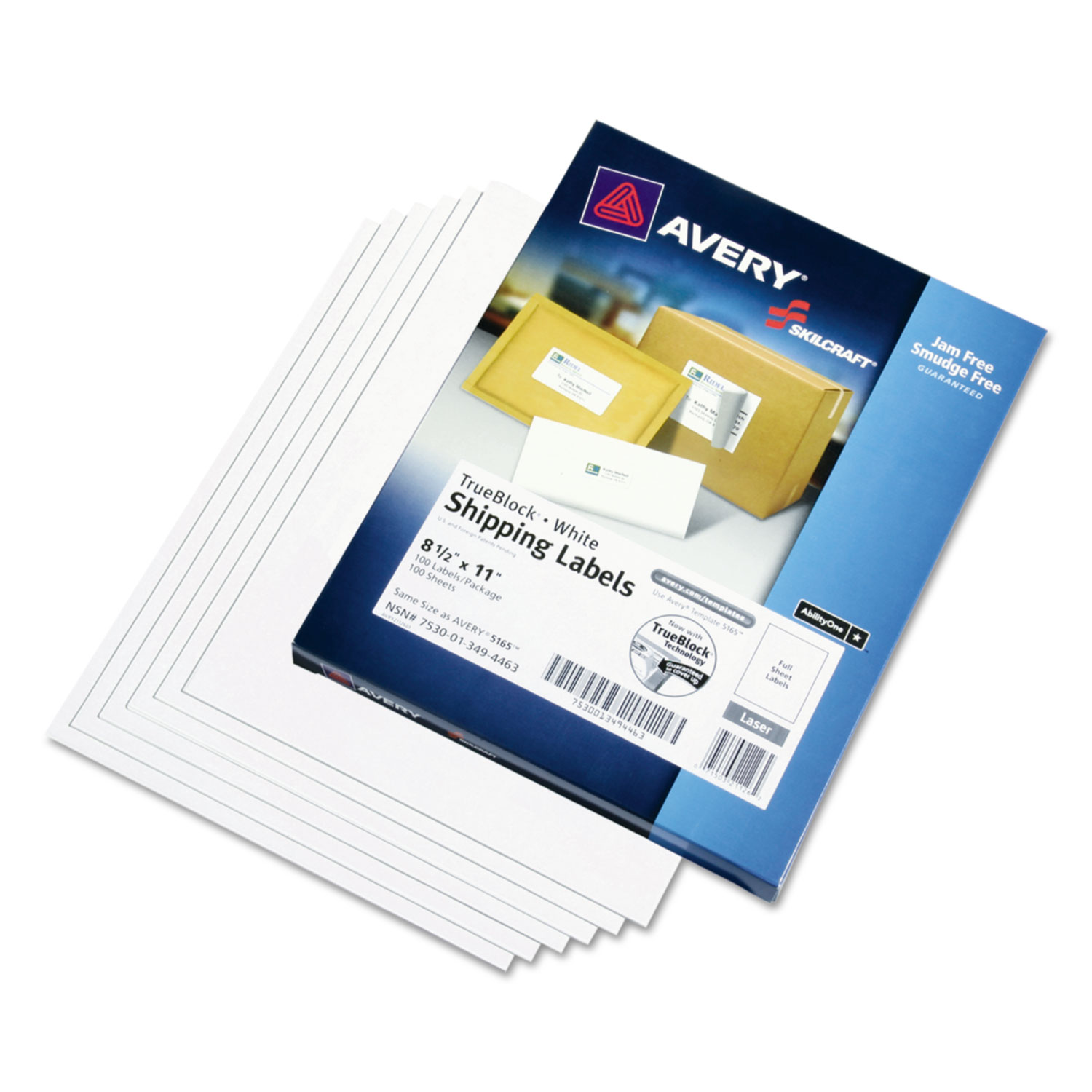 7530013494463, SKILCRAFT Laser Labels, Label Printers, 8.5 x 11, White, 100/Box Questions & Answers