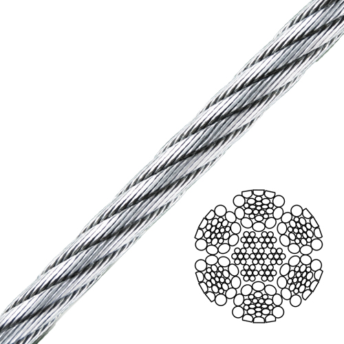 3/8" 6x26 Super Swaged Galvanized Wire Rope - 20400 lbs Breaking Strength Questions & Answers
