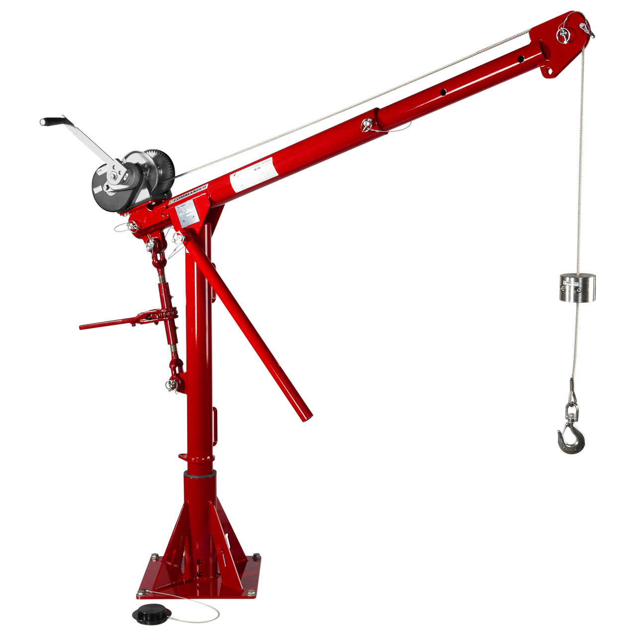 How High does the arm extends and what's the max. angle at what capacity.