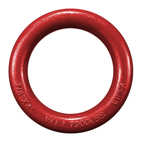 What would be the strongest and safest way to attach this ring to the end of a 5/16" log chain for a choker application?