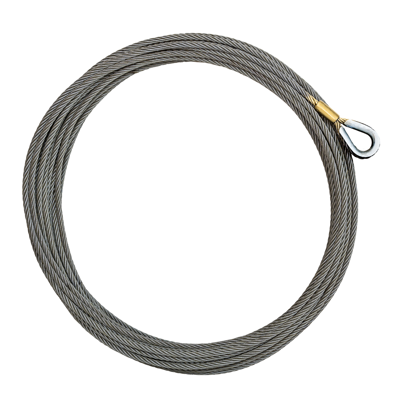 We are trying to get a 5/8" steel cable with a loop on one end and a hook on the other for felling trees. We're looking for something around 50 feet. Is this something you can do?