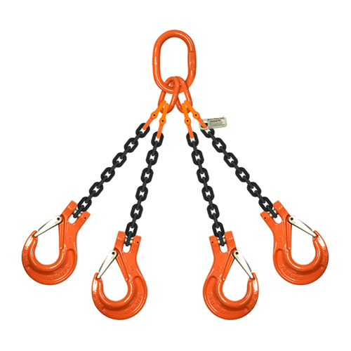 3/8" x 5 ft Type QOS 4-Leg Grade 100 Chain Sling - 22900 lbs WLL Questions & Answers