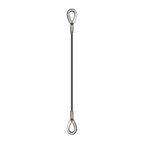 1/2" x 20 ft BLP-102 Thimbled Eye Wire Rope Sling - 5000 lbs WLL Questions & Answers