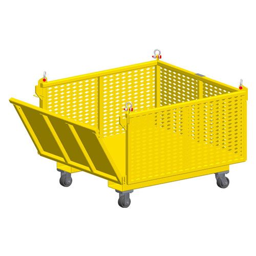 Can this basket be used to lift material weighing 2100lbs with a crane?