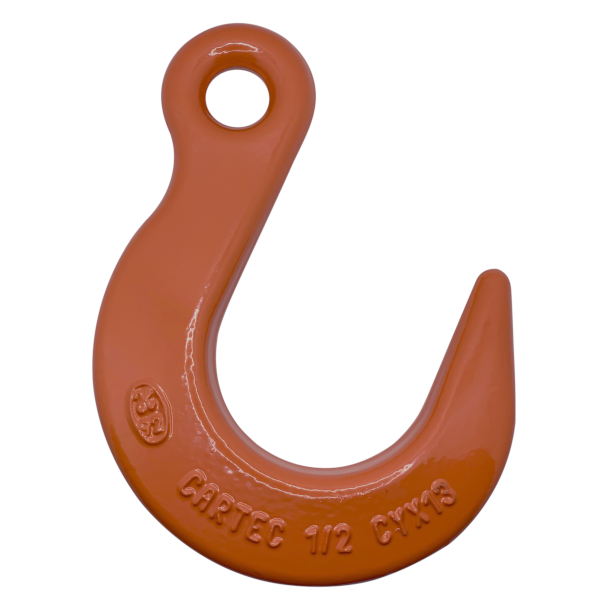 Crosby version has a derating to place the load on the tip of the hook. Do you have a derating value if the load is a certain distance from the hook?