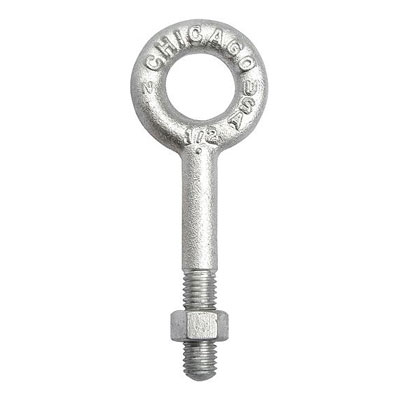 Chicago 1/2" x 3-1/4" Regular Eye Bolt - 2200 lbs WLL Questions & Answers