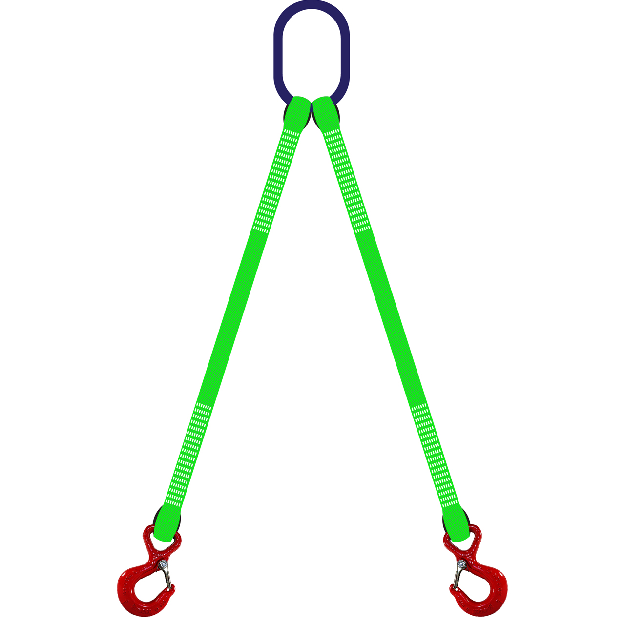all-Grip 1 Ply 1" x 6 ft Hi-Vis Polyester DOS 2-Leg Web Sling Bridle - 2,770 lbs WLL @ 60° Questions & Answers